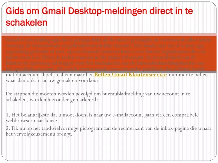 gids om gmail desktop meldingen direct in te schakelen