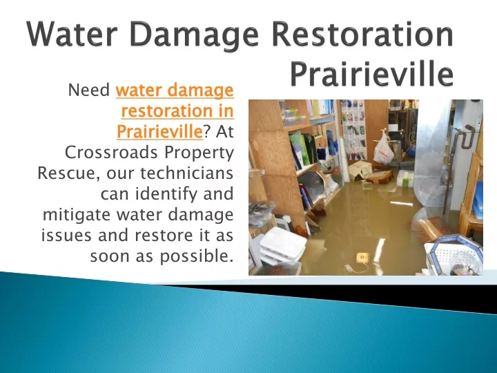 water damage restoration prairieville