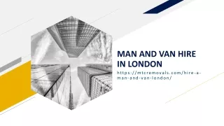 man and van hire in london