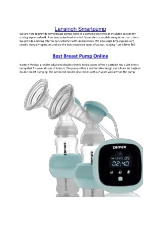 lansinoh smartpump