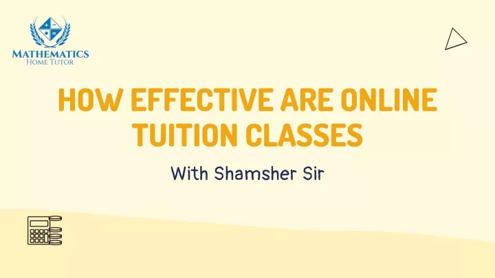 how effective are online tuition classes with