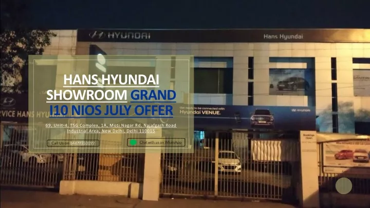 hans hyundai showroom grand i10 nios july offer