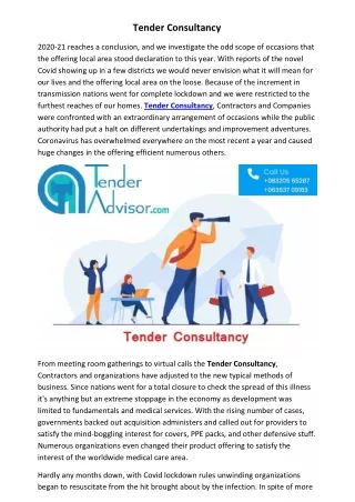 Tender Consultancy