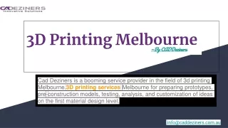 3D Printing Melbourne