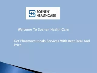 Get Pharmaceuticals Services With Best Deal And Price