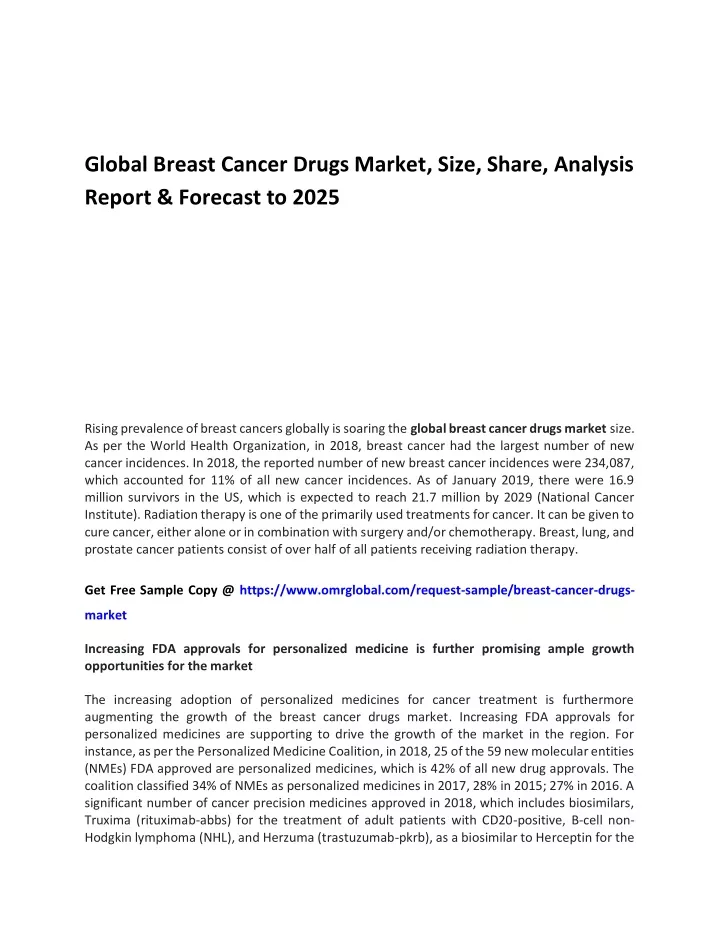 Ppt Global Breast Cancer Drugs Market Powerpoint Presentation Free Download Id10645675 3372