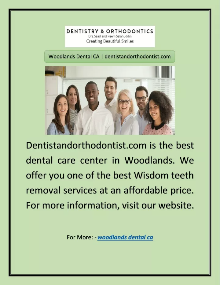 woodlands dental ca dentistandorthodontist com