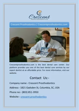 Crescent Prosthodontics | Crescentprosthodontics.com