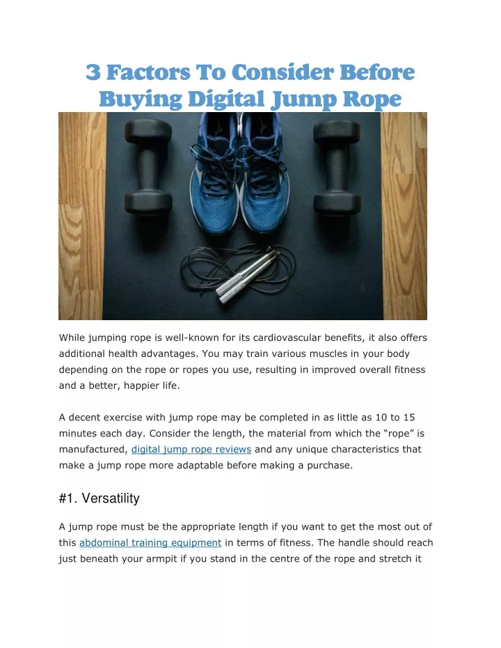 3 factors to consider before buying digital jump