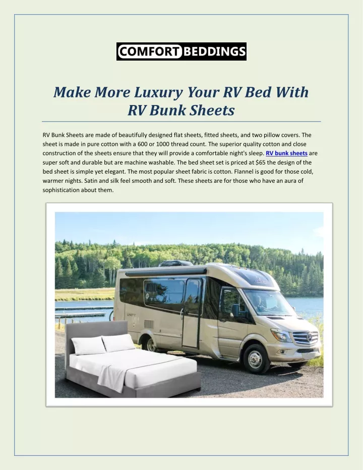 make more luxury your rv bed with rv bunk sheets