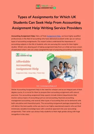 types of assignments for which uk students