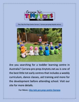 tiny tots pre prep centre carrara carrara