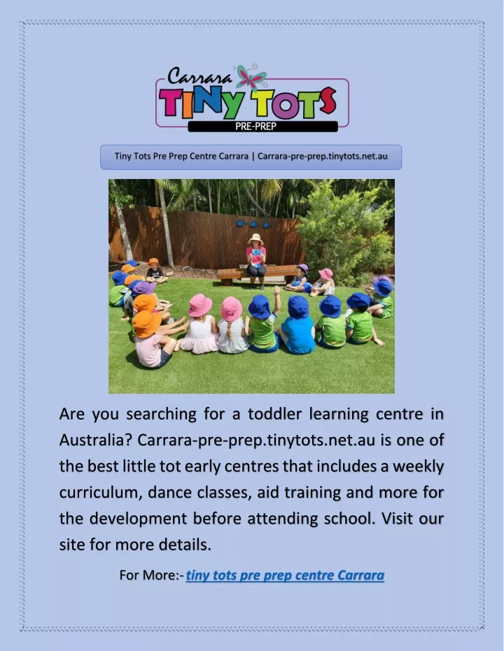 tiny tots pre prep centre carrara carrara