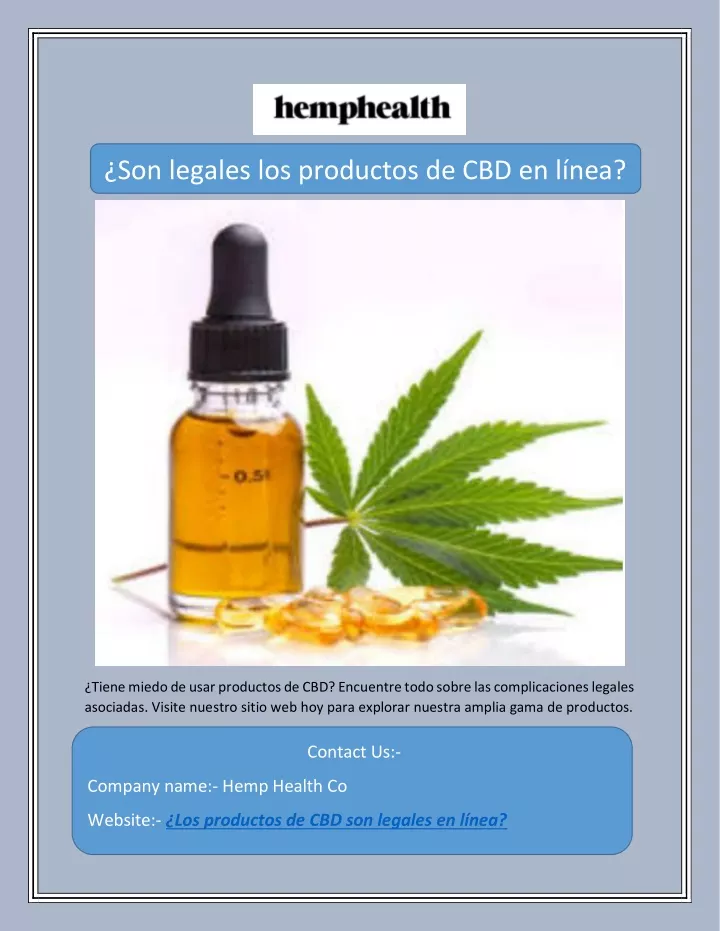 son legales los productos de cbd en l nea