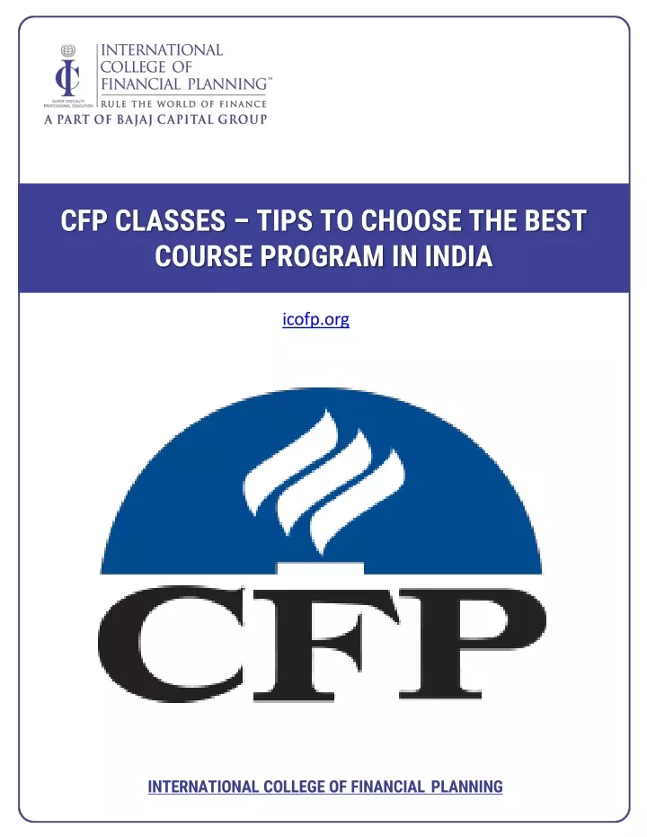 cfp classes tips to choose the best course