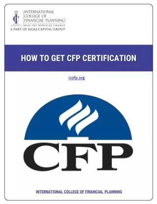 How to Get CFP Certification