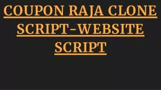 coupon raja clone script website script
