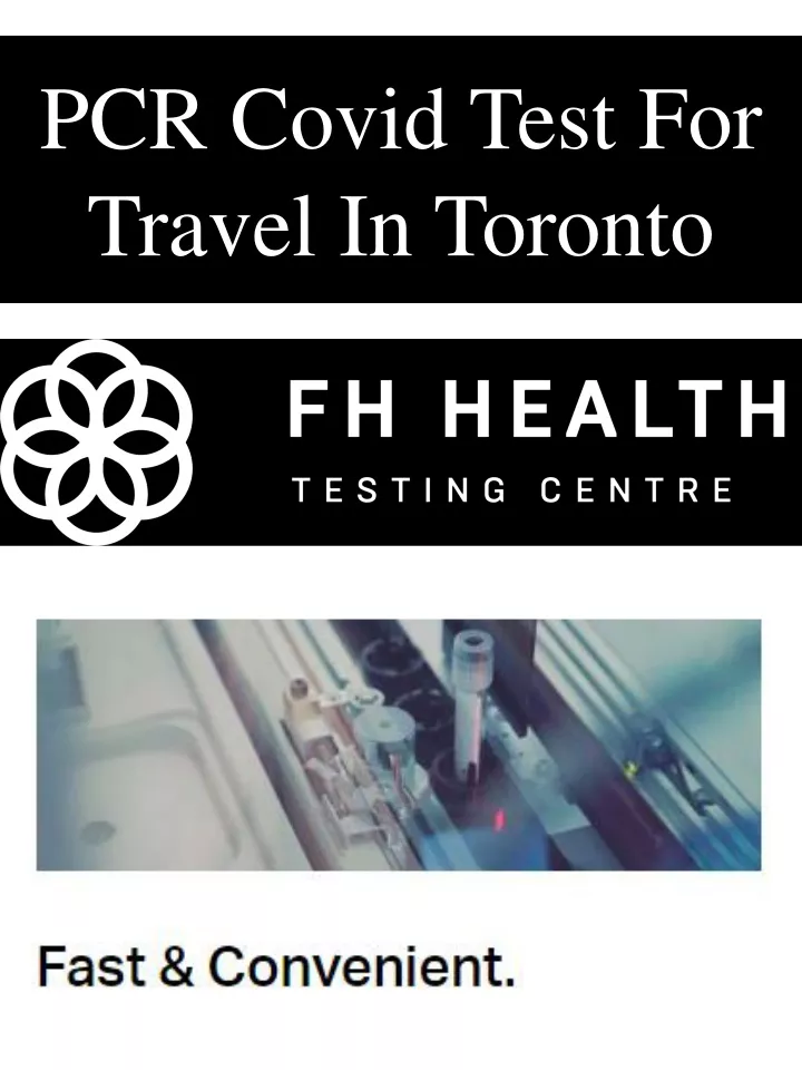 pcr covid test for travel in toronto