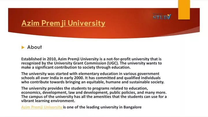 azim premji university