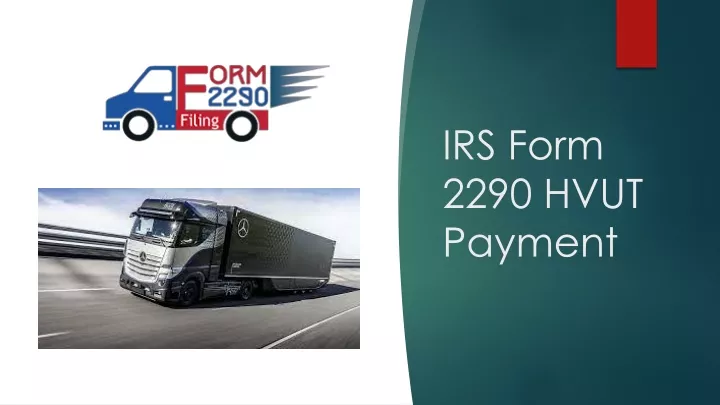 irs form 2290 hvut payment