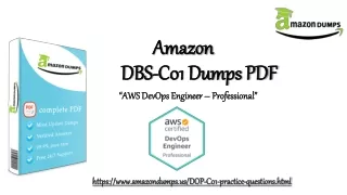 Make Sure Your Amazon Exam Success With Amazondumps.us Experts Planned DOP-C01