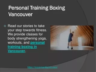 Personal Training Boxing Vancouver