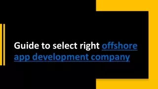 Offshore app development company