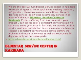 bluestar service center in kakinada
