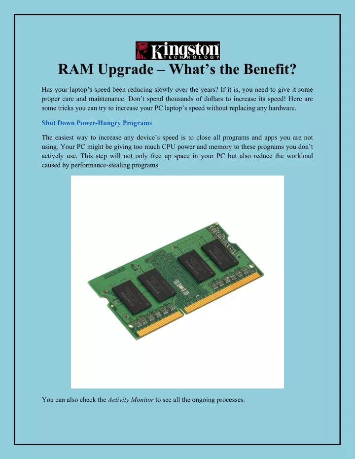 ram upgrade what s the benefit