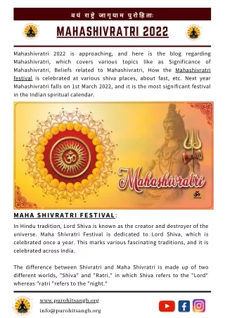 Mahashivratri 2022 Puja, Vidhi | Maha Shivratri 2022 Festival