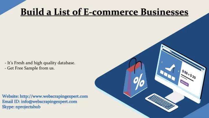 build a list of e commerce businesses
