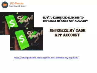 How to eliminate glitches to Unfreeze my cash app account?