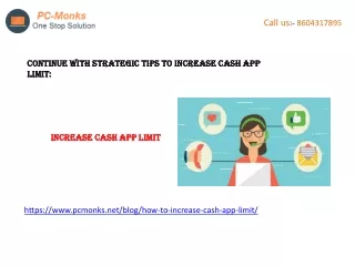 Continue with strategic tips to increase cash app limit: