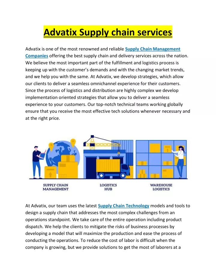 advatix supply chain services