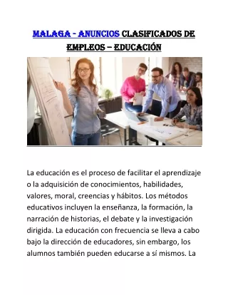 Malaga.EDUCATIONJOBS
