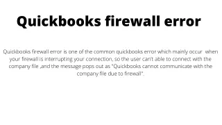 quickbooks firewall error