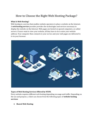 How to Choose the Right Web Hosting Package