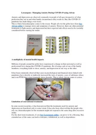 lorazepam managing anxiety during covid 19 using