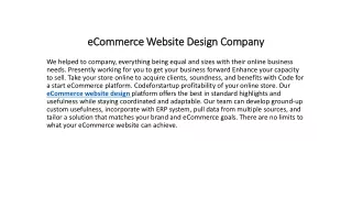 ecommerce website design company