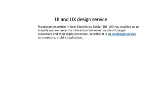 ui and ux design service