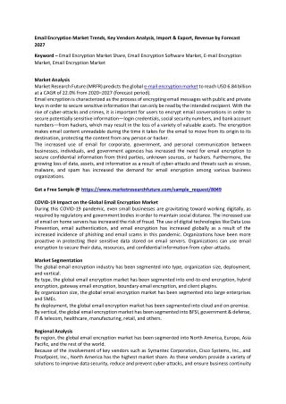 email encryption market trends key vendors