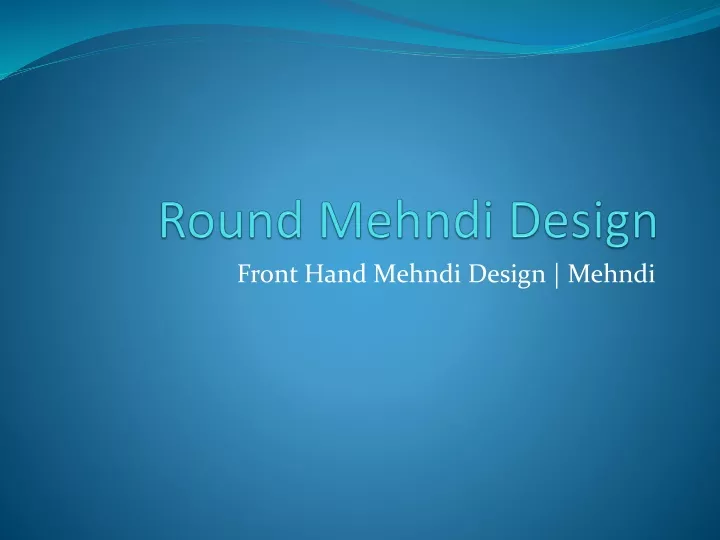 round mehndi design