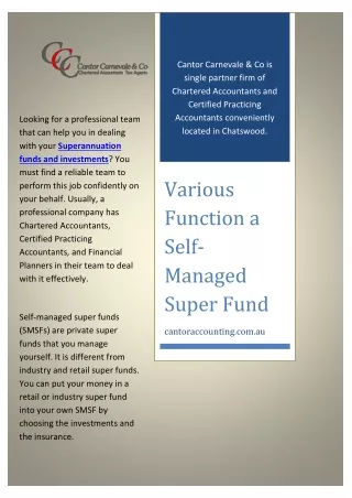 cantor carnevale co is single partner firm