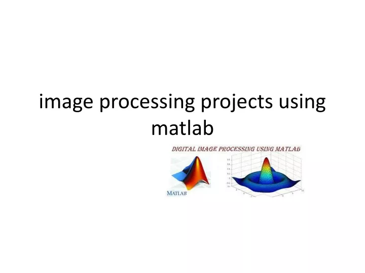 image processing projects using matlab