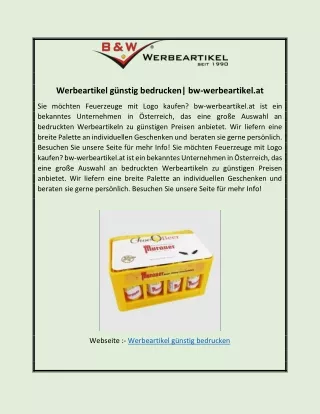 Werbeartikel günstig bedrucken| bw-werbeartikel.at