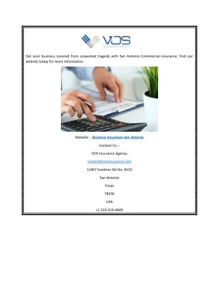 Business insurance San Antonio  VOS Insurance Agency