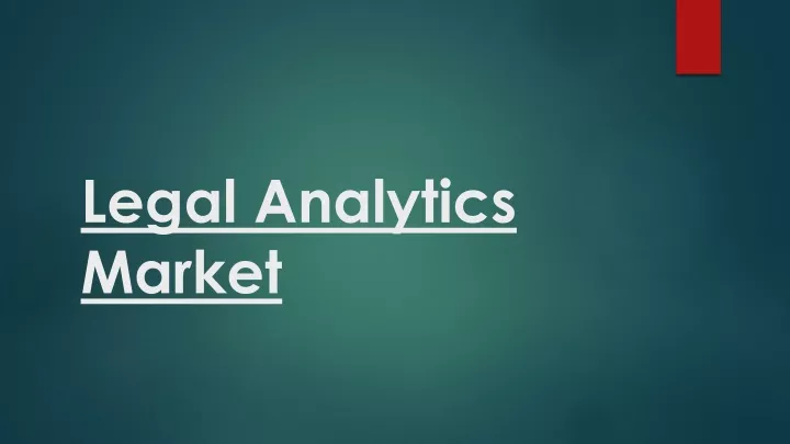 legal analytics market