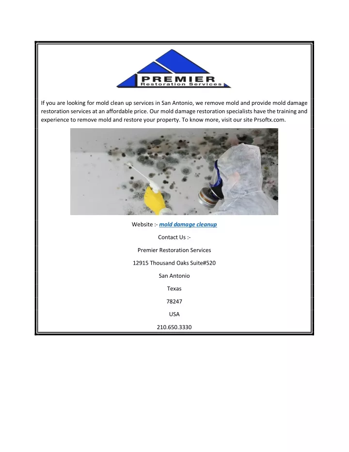 if you are looking for mold clean up services