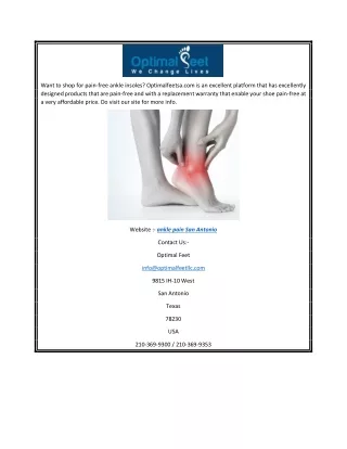 Ankle Pain San Antonio  Optimalfeetsa.com (1)