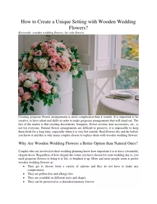 how to create a unique setting with wooden